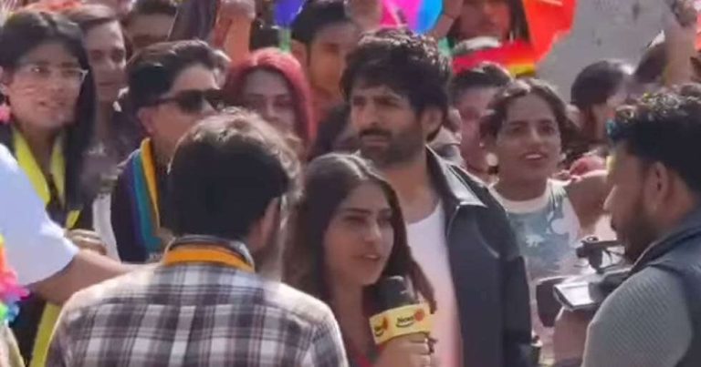 Kartik Aaryan Sparks Frenzy in Delhi, Leading a Pride Parade for Upcoming Film Naagzilla